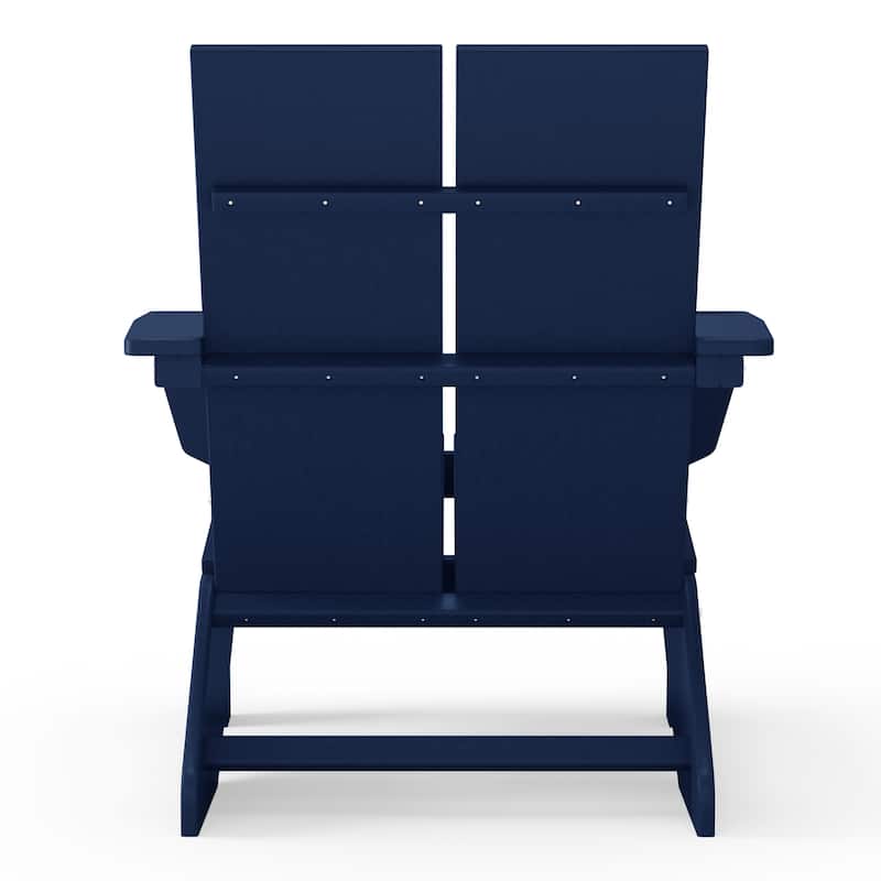 Coastin Modern Poly Adirondack Chair (Set of 4), Black