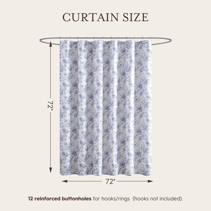 Laura Ashley Walled Garden Shower Curtain -- slub dobby 180gsm