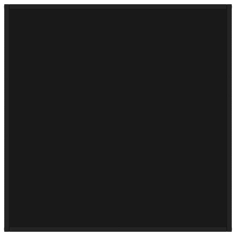 vidaXL Coffee Table Black with Black Glass 35.4"x35.4"x19.7" - 35.4" x 35.4" x 19.7"