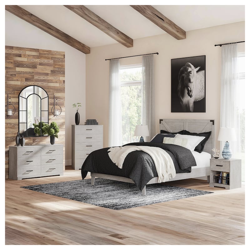 Signature Design by Ashley Shawburn White Platform Bed