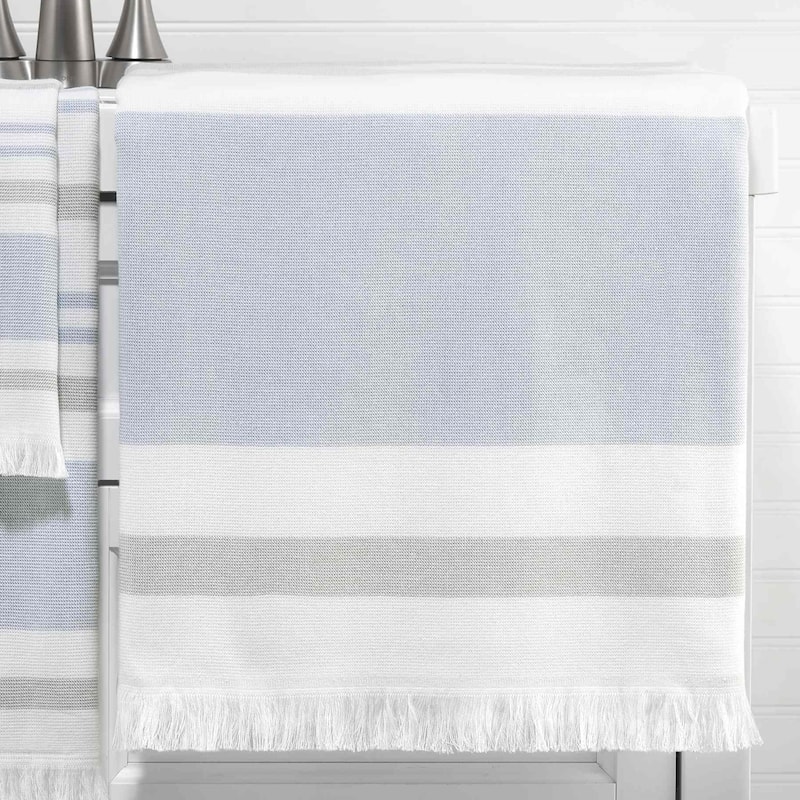 Izod Clubhouse Stripe 3-Piece Towel Set - Towel 3pc Set - B/H/FT