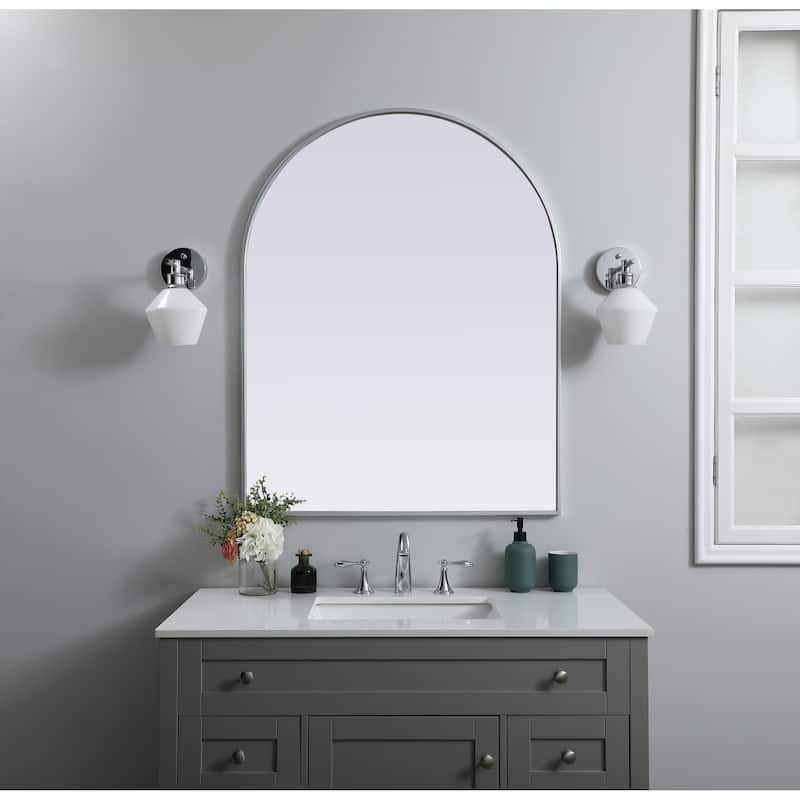 Elegant Lighting MR1A3342 Ayra 33" W x 42" H Modern Arched Bathroom