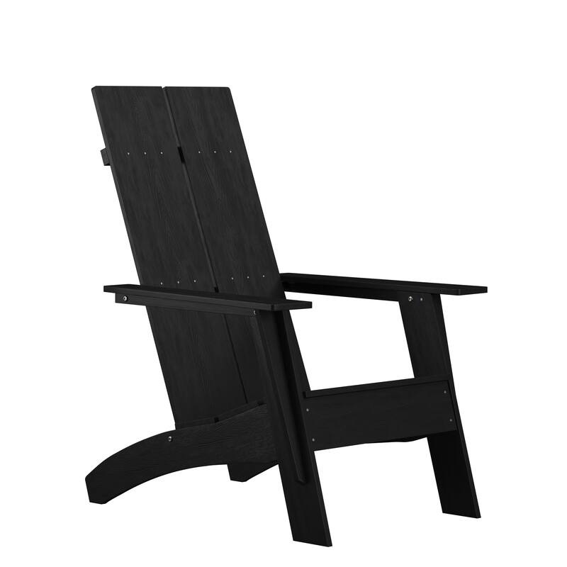 Modern Dual Slat Back Indoor/Outdoor Adirondack Patio Chair