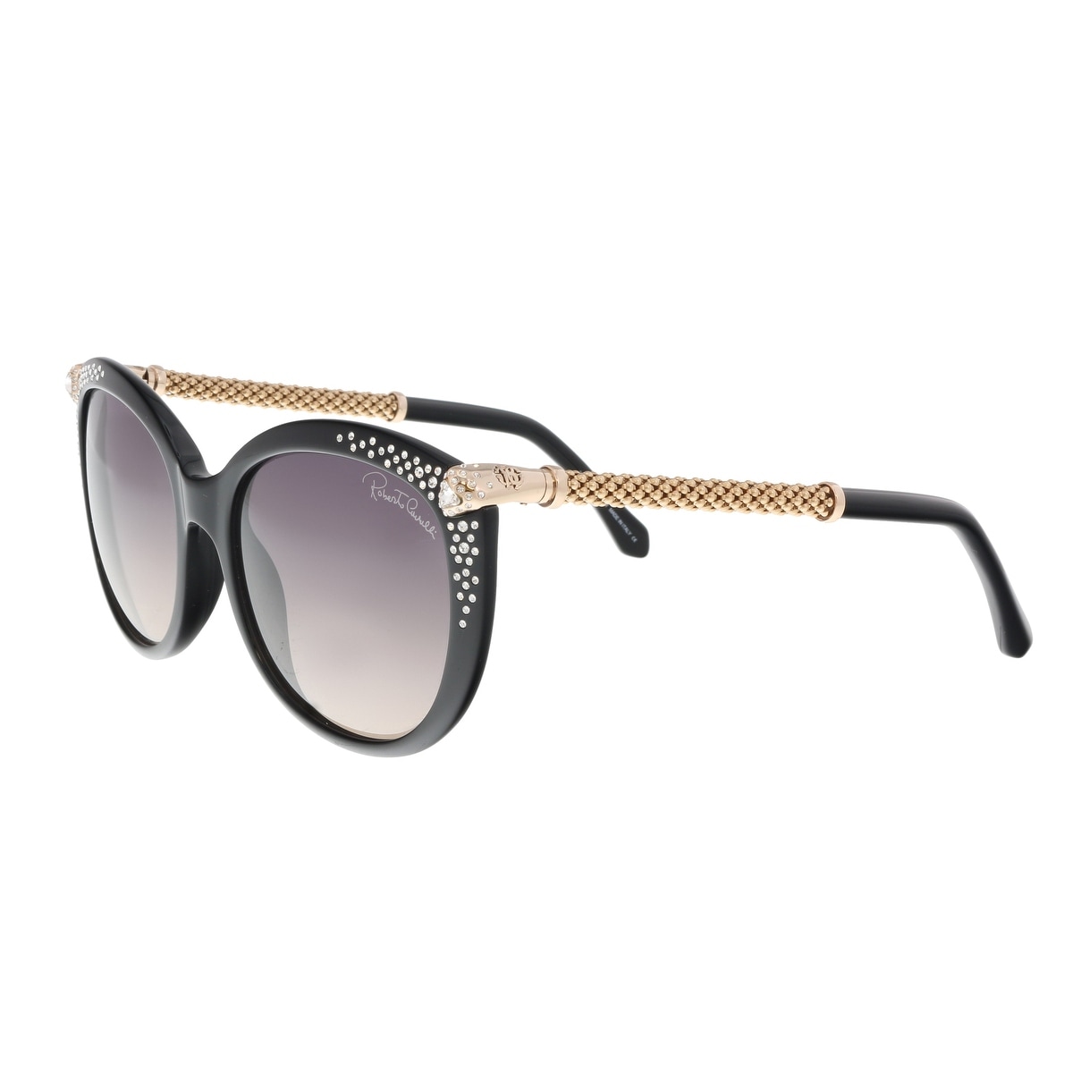 Shiny Black//Gradient Smoke 54-17-135 Roberto Cavalli Mens Designer Sunglasses