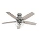 preview thumbnail 6 of 19, Hunter Gatlinburg Ceiling Fan w/ LED Light Kit, Handheld Remote - Transitional- EASY INSTALLATION
