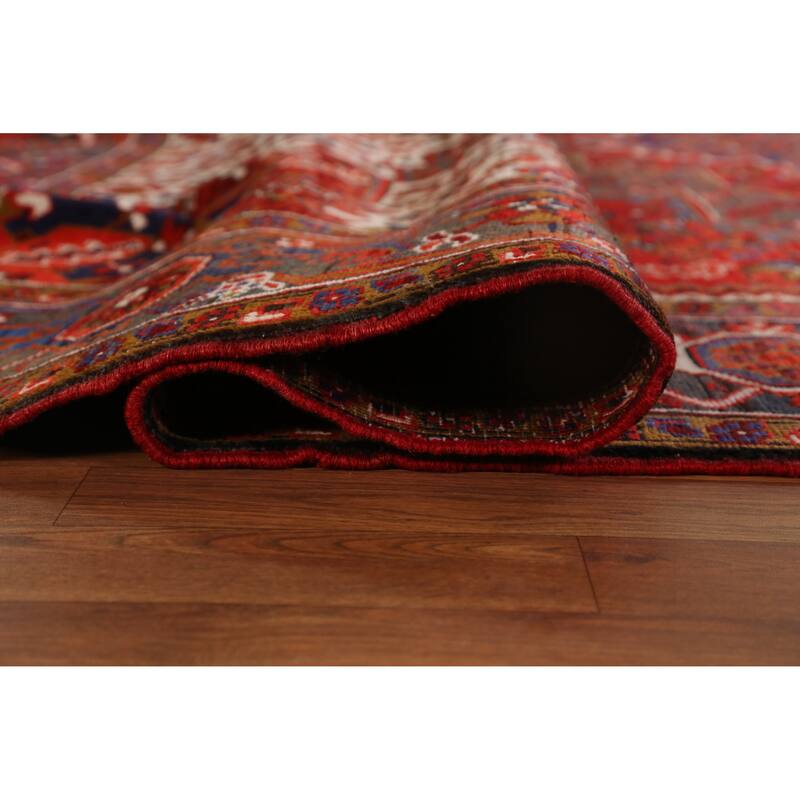 Hand Knotted Oriental 100% Wool Carpet Traditional Medallion Red Heriz Area Rug - 12' 9'' X 9' 11''