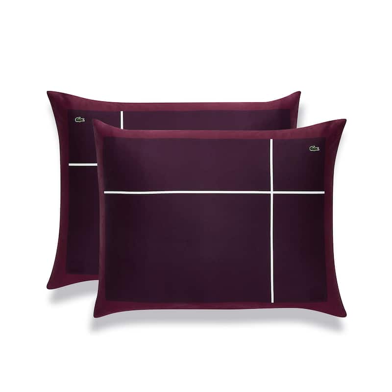 Lacoste Playful Checks 300TC 100% Cotton Sateen 3-Piece Comforter Set