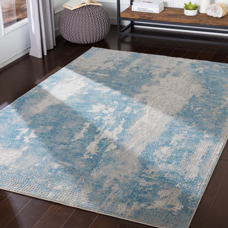 Artistic Weavers Ambrose Sky Modern Area Rug - 6'7" Round - Sky