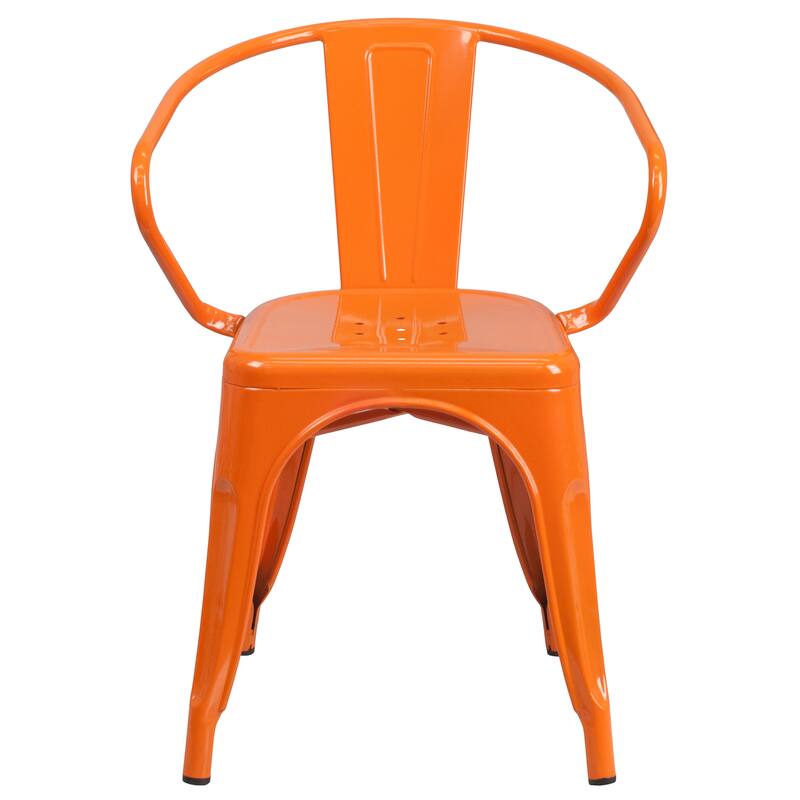 Metal Indoor-Outdoor Chair with Arms