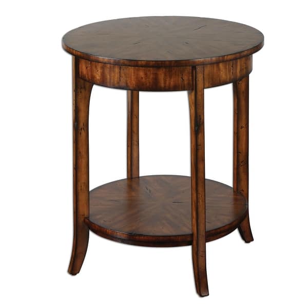 slide 1 of 1, Uttermost Carmel Lamp Table Natural Wood