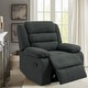 preview thumbnail 11 of 101, Overstuffed Cotton Corduroy Manual Pushback Recliner with Wide Armrest Dark Grey/1-Piece