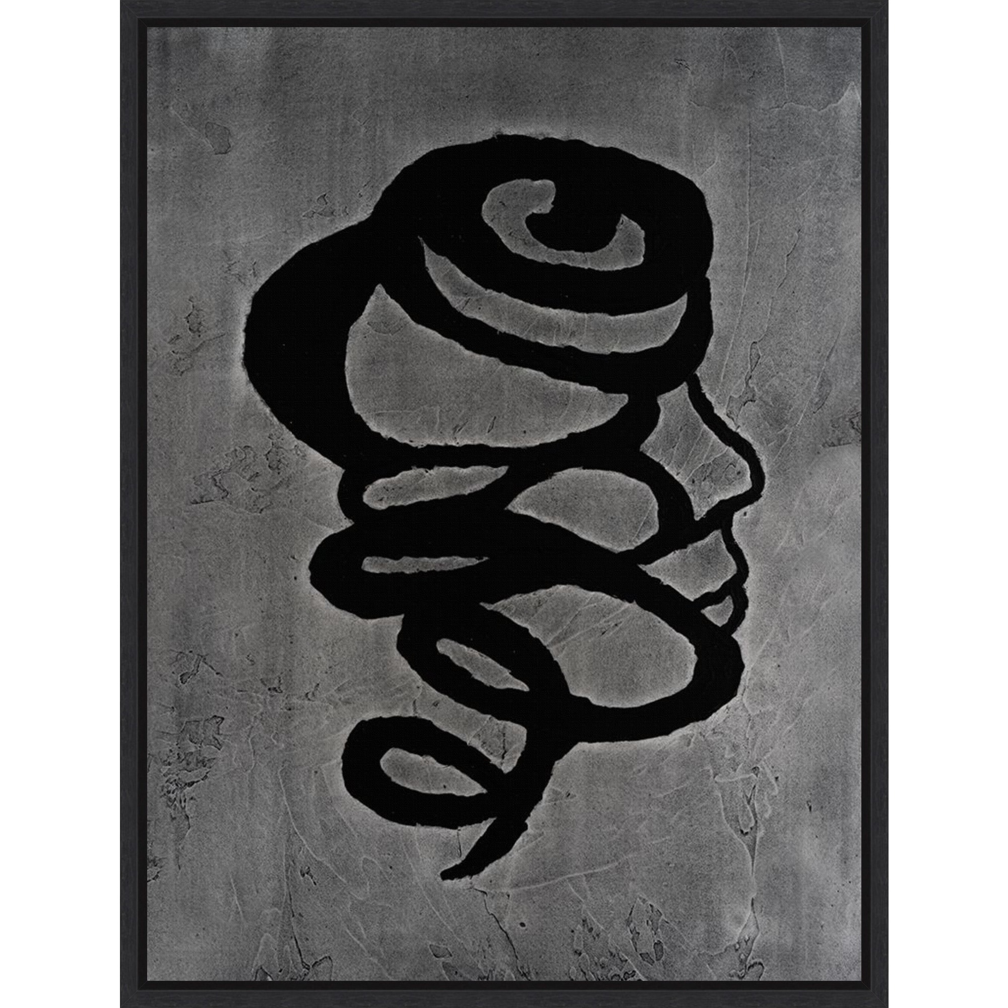 Amanti Art Portrait Coil IV by Vanna Lam Framed Canvas Wall Art Print - Sylvie Black