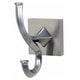 preview thumbnail 6 of 4, Alno Contemporary II Double Bathroom Towel Robe Hook Satin Nickel