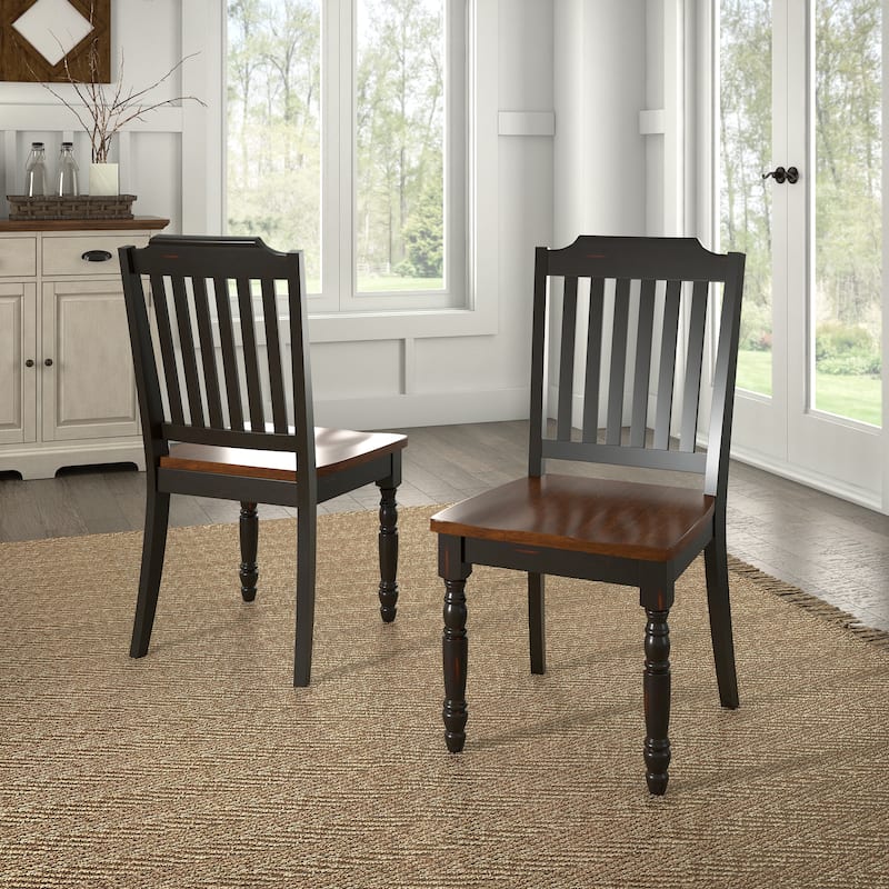 Brunico Two-Tone Antique Dining Chairs (Set of 2)