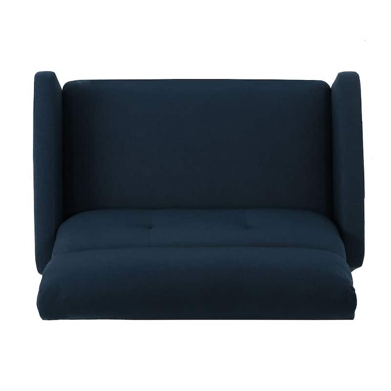 Modern Fabric Double Seat Recliner Chair with Plush Cushions by Christopher Knight Home