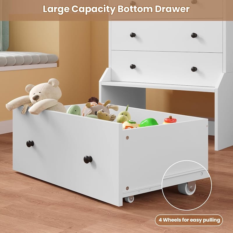 Tall 6 Drawer Dresser Dresser for Bedroom Vertical Dressers Chest of Drawers