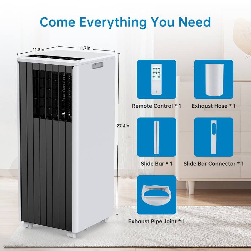 8000 BTU Portable Air Conditioners, 3-IN-1 Portable Conditioner with Remote Control