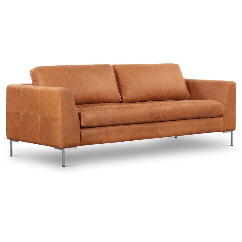 Poly & Bark Calle 90" Sofa - Full Grain Genuine Italian Leather