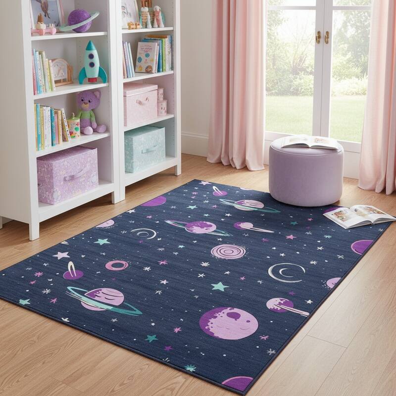 HomeRoots Juvenile/Youth Casual Rectangle Area Rug - 5' X 7'