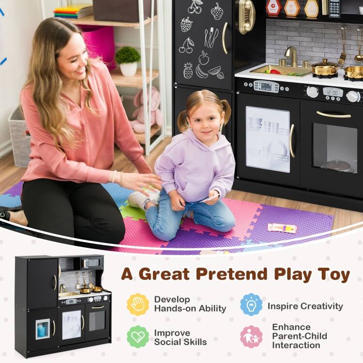 Toddler Pretend Play Kitchen for Boys and Girls 3-6 Years Old