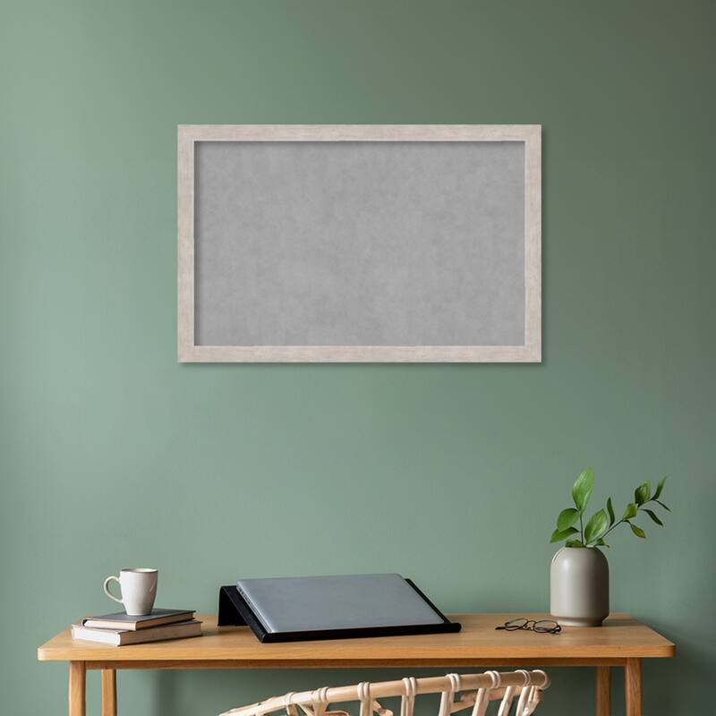 Amanti Art Marred Silver Framed Magnetic Board