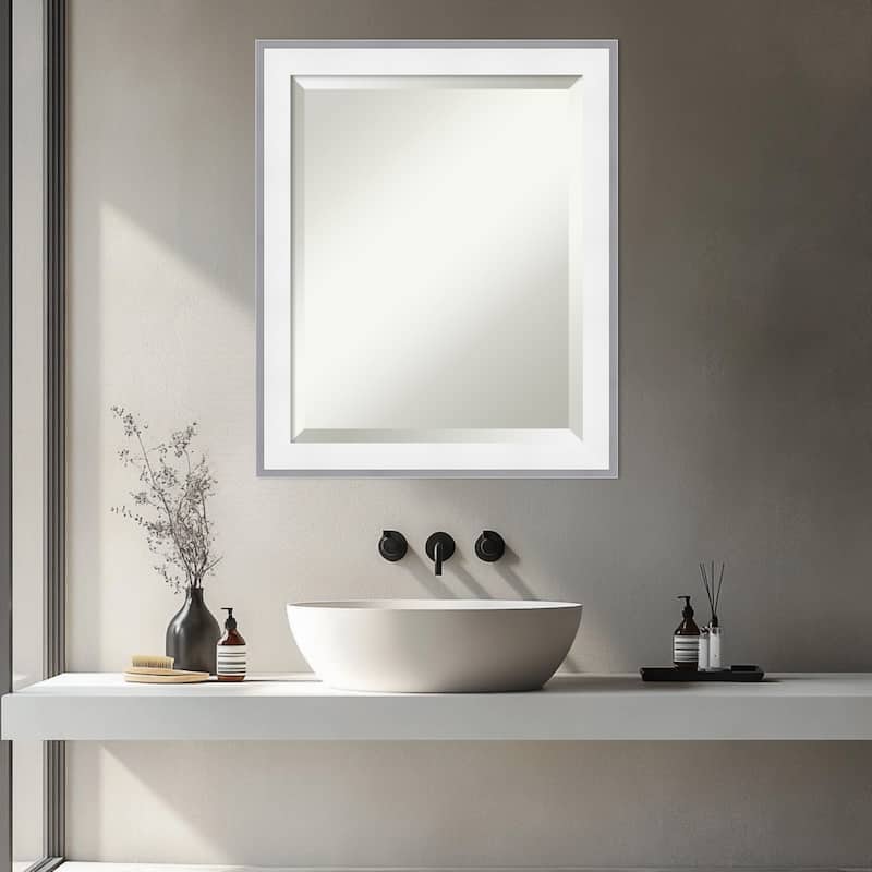 Maya Beveled Framed Bathroom Vanity Wall Mirror