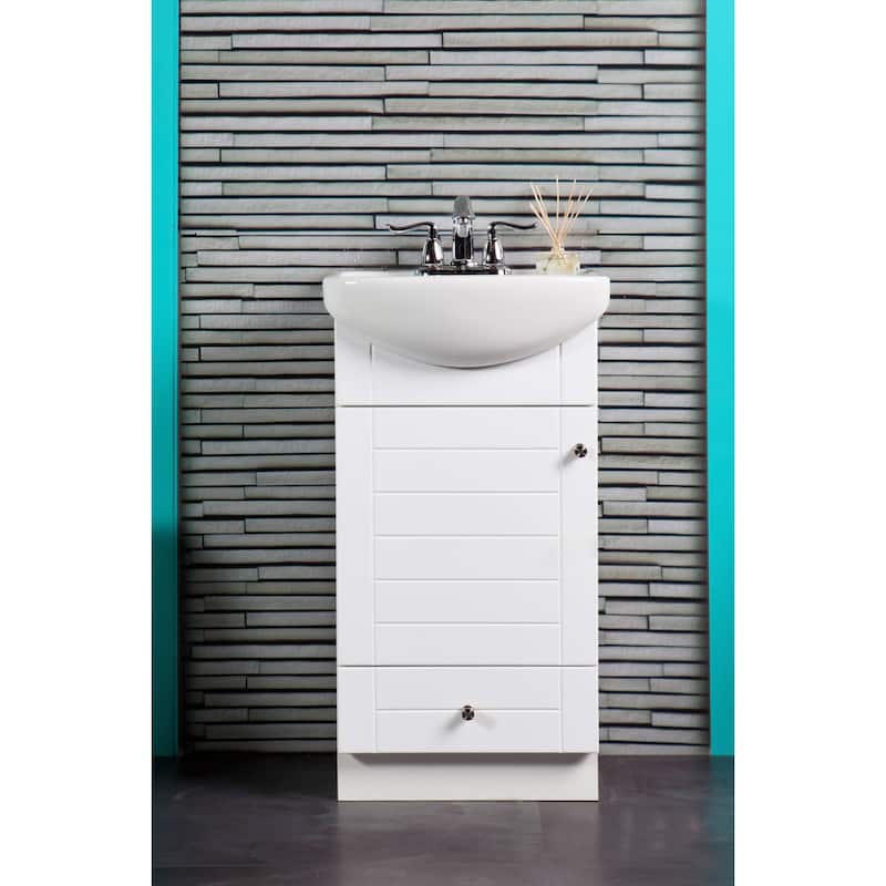 Fine Fixtures Petite 16-inch Bathroom Vanity with Vitreous China Sink Top