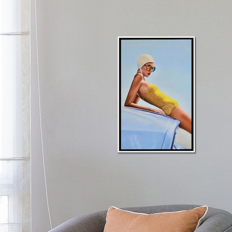 iCanvas "Moments Before A Swim" by Johnny Popkess Framed Canvas Print