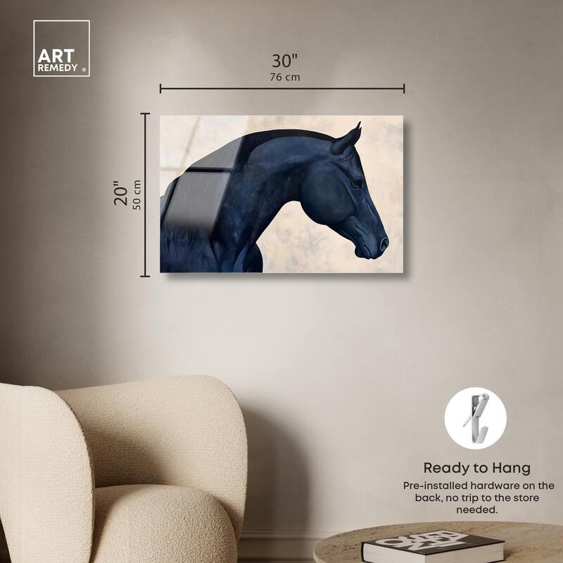 Blue Horse II Acrylic by Art Remedy, Ready to Hang