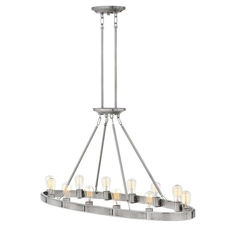 Hinkley Lighting Everett 12 Light 48-1/4" Wide Linear Chandelier - Brushed Nickel
