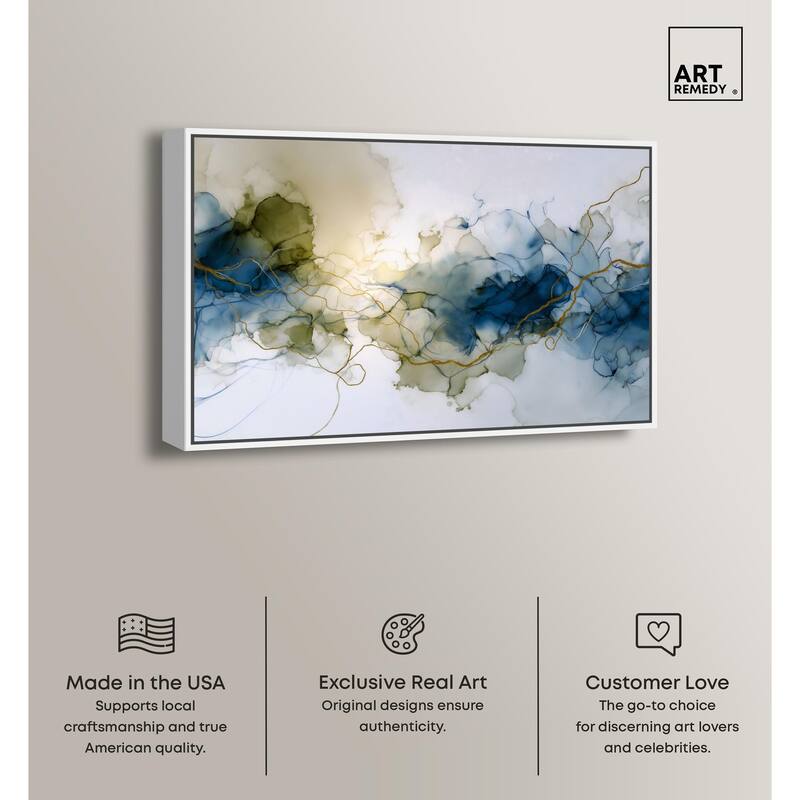 Fluid Geode Canvas by Art Remedy