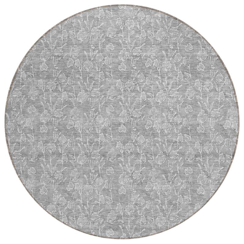 Machine Washable Indoor/ Outdoor Chantille Modern Floral Impressions Rug