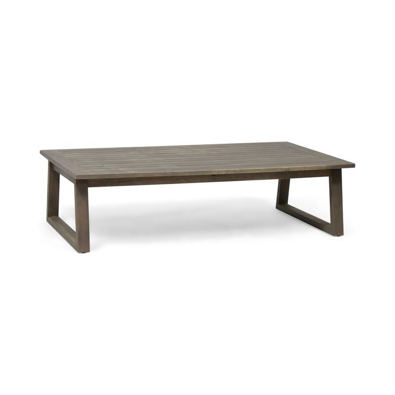 Belgian Outdoor Acacia Wood Chat Set by Christopher Knight Home