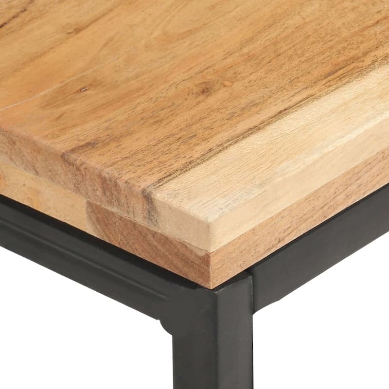 vidaXL Side Table 15.7"x15.7"x13.8" Solid Acacia Wood - 15.7" x 15.7" x 13.8"
