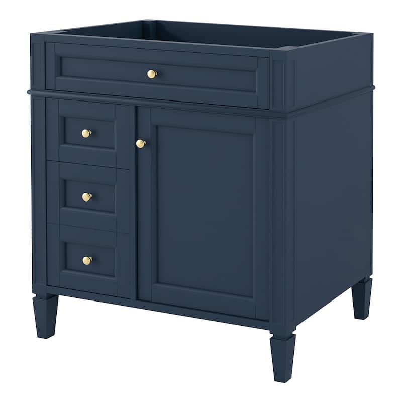 30" Bathroom Vanity without Top Sink, Modern Bathroom Storage Cabinet with 2 Drawers and a Tip-out Drawer (NOT INCLUDE BASIN)