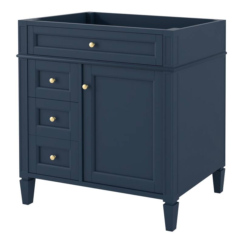 30'' Bathroom Vanity without Top Sink, Modern Bathroom Storage Cabinet with 2 Drawers and a Tip-out Drawer