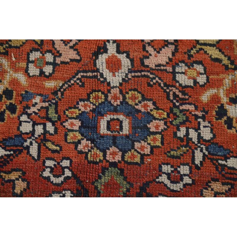 Pre-1900 Antique Mahal Persian Area Rug Hand-Knotted Wool Carpet - 8'4"x 12'0"