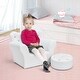 preview thumbnail 6 of 8, Children Upholstered Princess Sofa with Ottoman and Diamond Decoration for Boys and Girls-White - 23" x 16" x 19" (L x W x H)