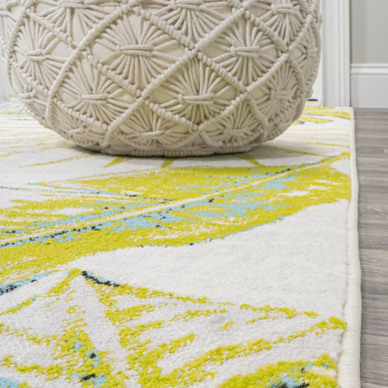 JONATHAN Y Magnolia Modern Botanical Flower Area Rug