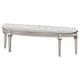 preview thumbnail 5 of 12, Evangeline Upholstered Demilune Bench Ivory and Silver Oak