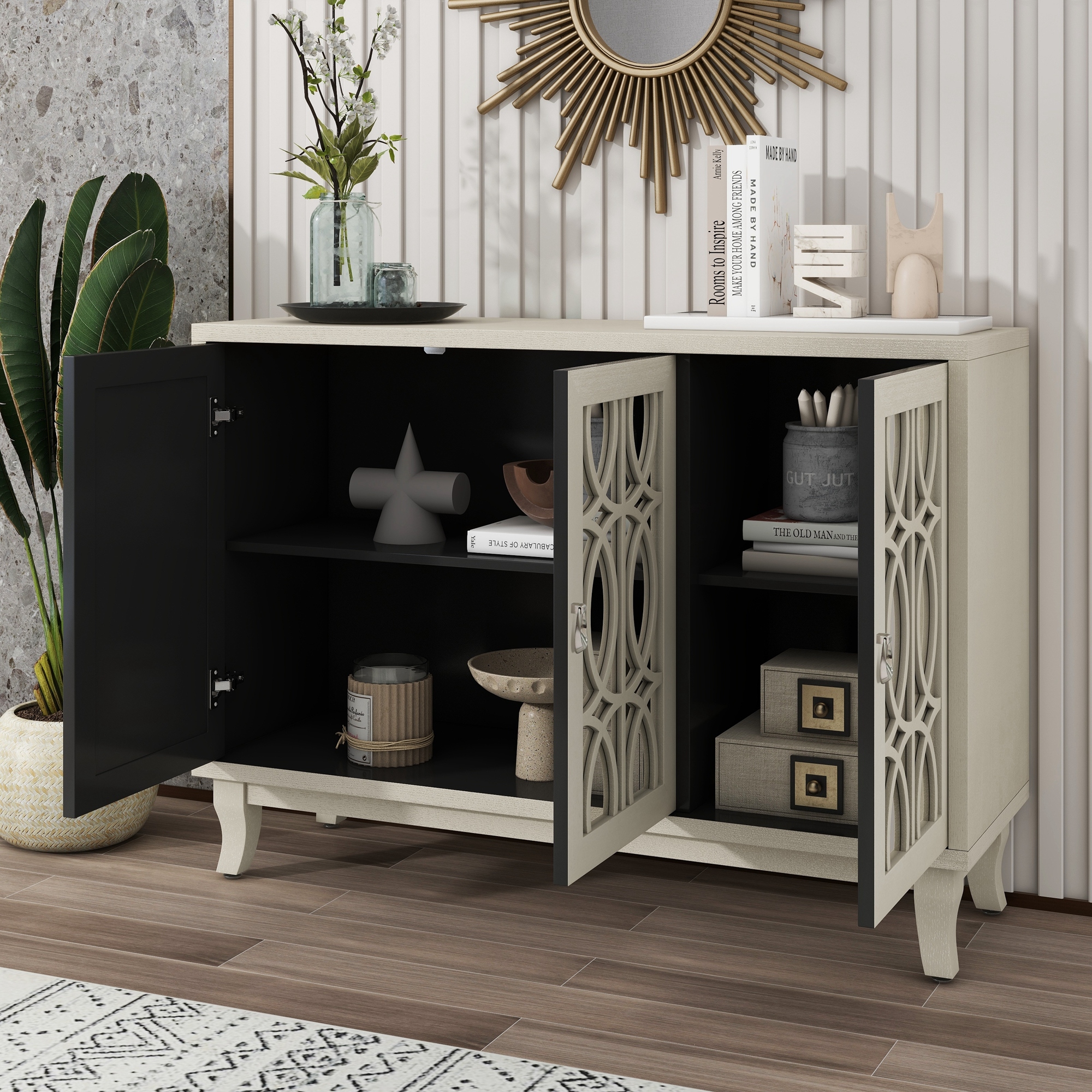Mirrored store buffet cabinet