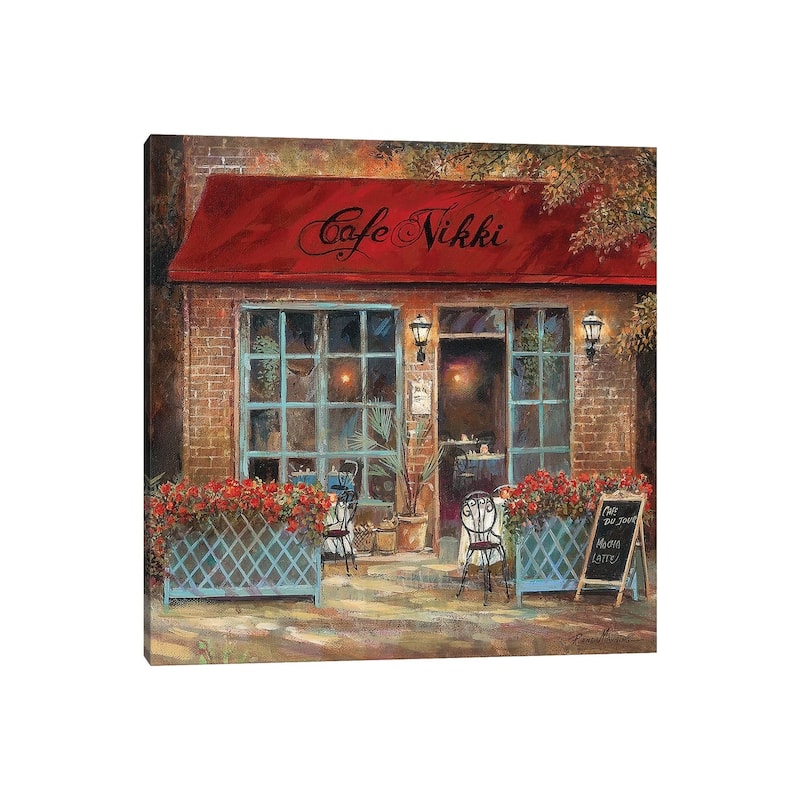 iCanvas "Cafe Nikki" by Ruane Manning Canvas Print