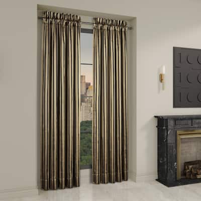 Calvari Black And Gold Window Panel Pair