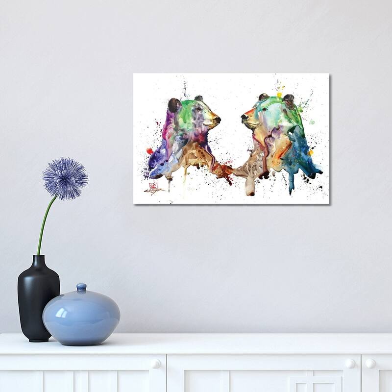 iCanvas "Bear Pair" by Dean Crouser Canvas Print - 12x18x1.5