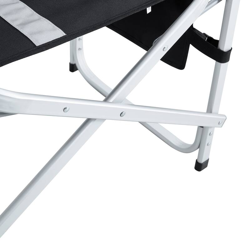 Aluminum Folding Chair with Side Tray and Storage Bag for Fishing and Picnics