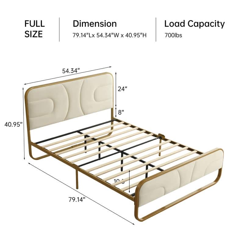 Modern Velvet Platform Bed