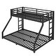 preview thumbnail 8 of 6, Metal Twin XL over Queen Bunk Bed for Teens and Adults, Black