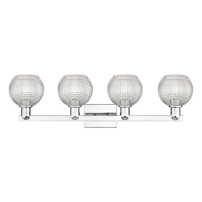 Innovations Lighting Endless Possibilities Arcadia - Athens - 4 Light 33" Basketweave Bath Vanity Light