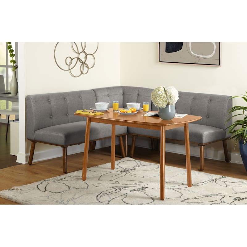 Simple Living Neha 4-piece Nook Dining Set - Grey