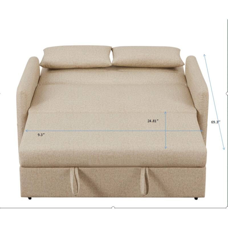 Fabric Leather 2 Seat Sofa